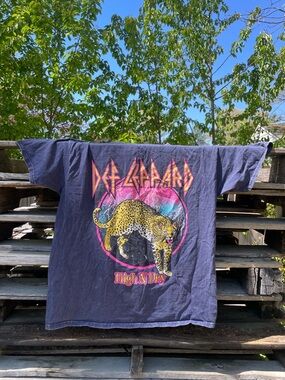 Def Leppard High 'n' Dry Short Sleeve Tee - Black with Graphic